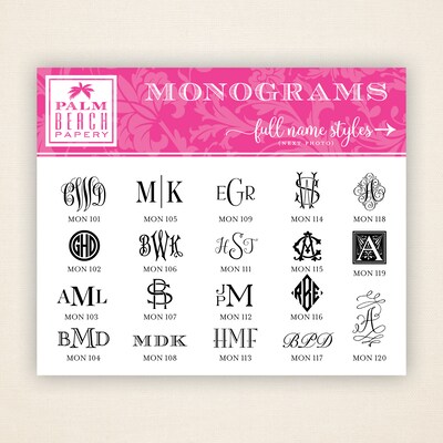 Classic Monogram Flat Notecards - image4